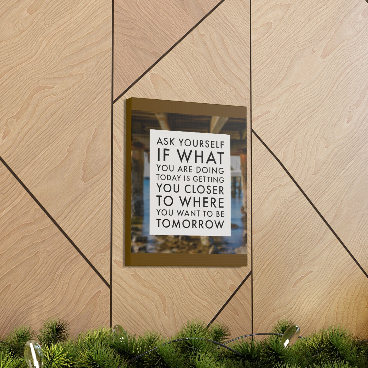 Scripture Walls Inspirational Wall Art Getting You Closer To Tomorrow Motivation Wall Decor for Home Office Gym Inspiring Success Quote Print Ready to Hang Unframed-Express Your Love Gifts