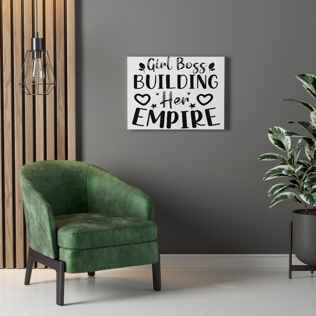 Scripture Walls Inspirational Wall Art Girl Boss Building Her Empire Wall Art Motivation Wall Decor for Home Office Gym Inspiring Success Quote Print Ready to Hang Unframed-Express Your Love Gifts