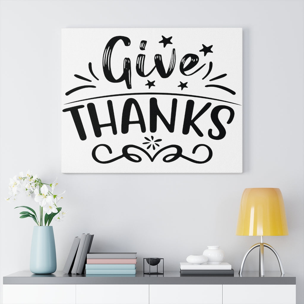 Scripture Walls Inspirational Wall Art Give Thanks Plain Wall Art Motivation Wall Decor for Home Office Gym Inspiring Success Quote Print Ready to Hang Unframed-Express Your Love Gifts