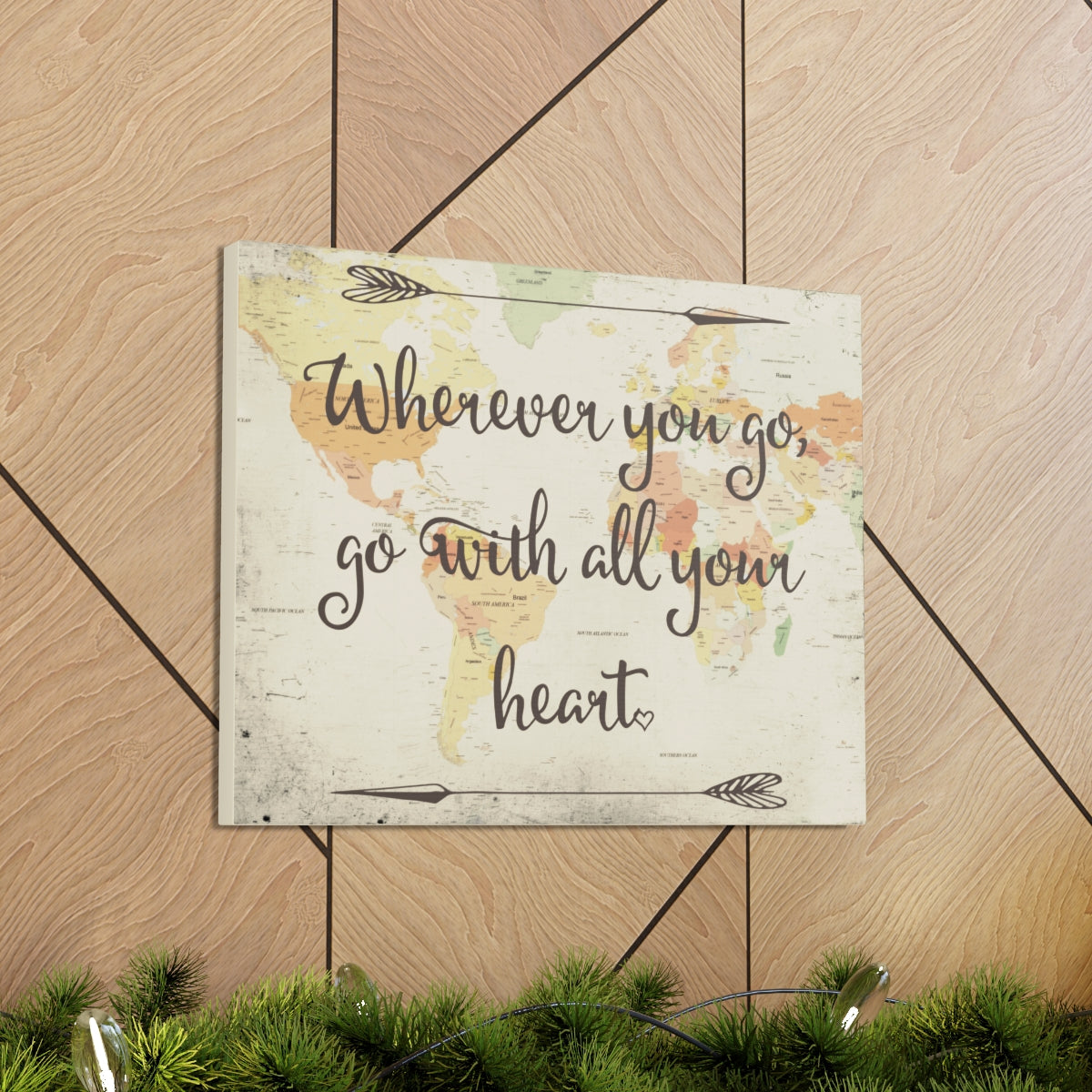 Scripture Walls Inspirational Wall Art Go With All Your Heart Motivation Wall Decor for Home Office Gym Inspiring Success Quote Print Ready to Hang Unframed-Express Your Love Gifts