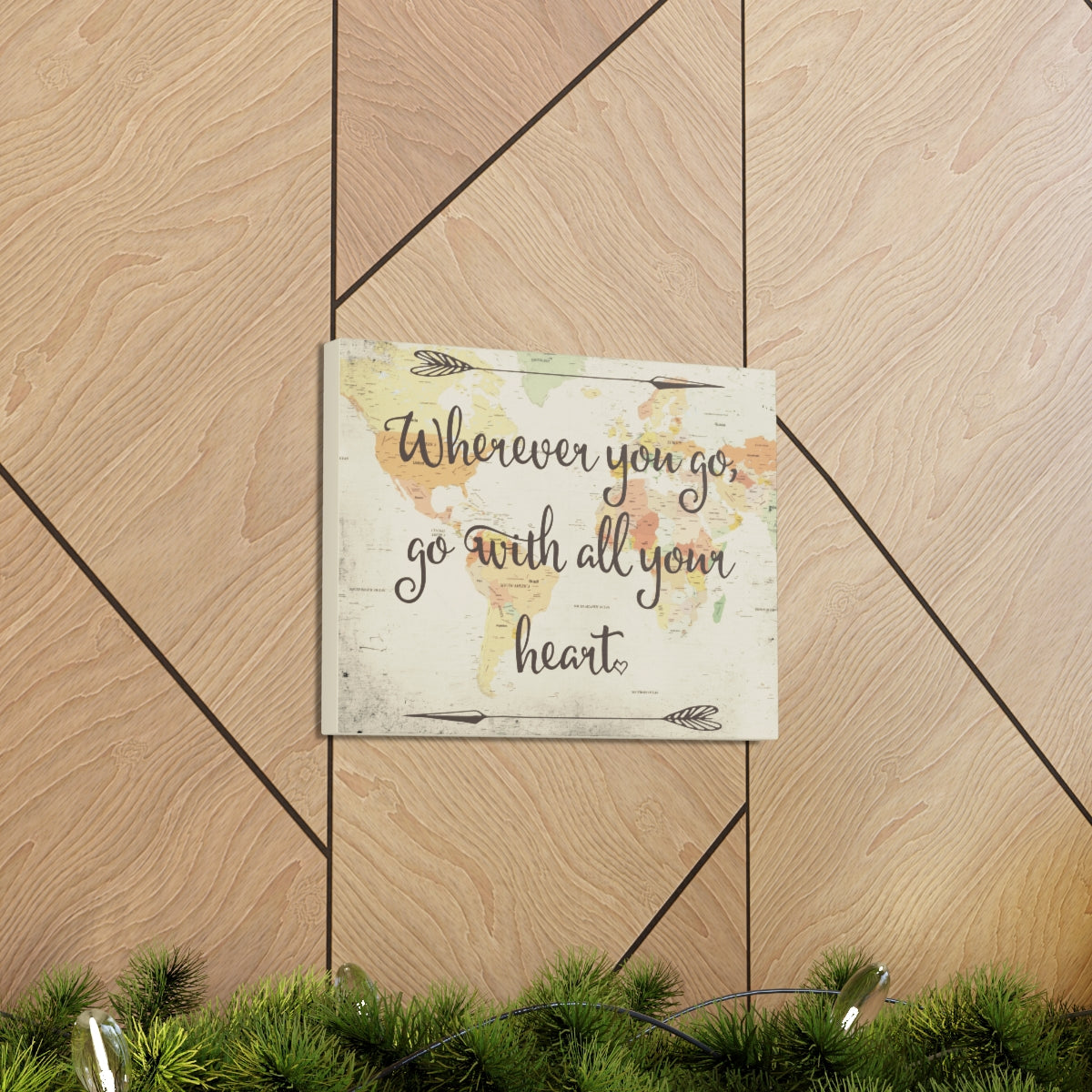 Scripture Walls Inspirational Wall Art Go With All Your Heart Motivation Wall Decor for Home Office Gym Inspiring Success Quote Print Ready to Hang Unframed-Express Your Love Gifts