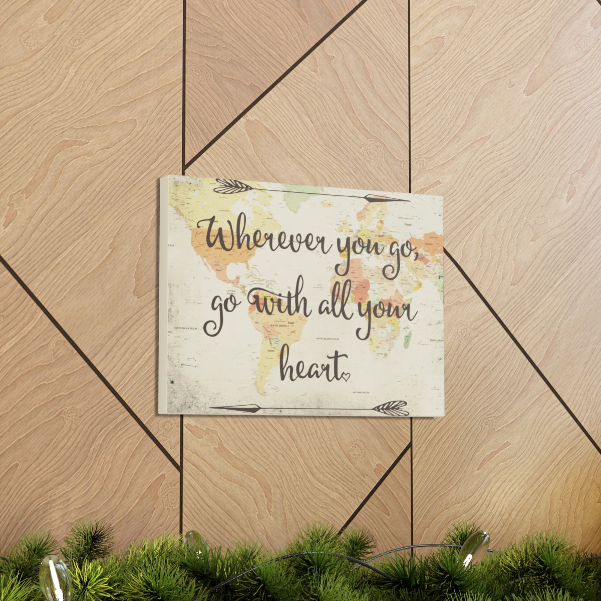Scripture Walls Inspirational Wall Art Go With All Your Heart Motivation Wall Decor for Home Office Gym Inspiring Success Quote Print Ready to Hang Unframed-Express Your Love Gifts