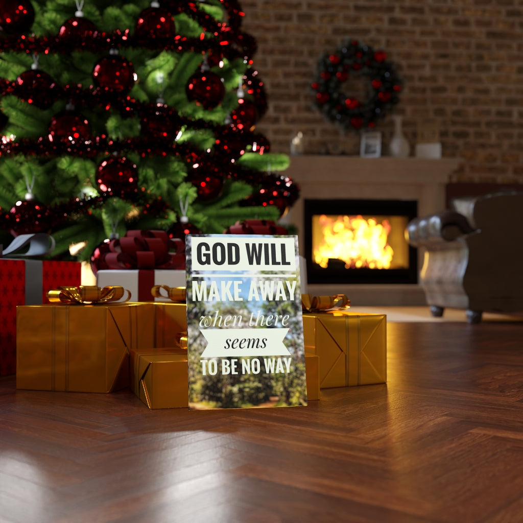 Scripture Walls Inspirational Wall Art God Will Make Away Motivational Print Ready to Hang Artwork Unframed-Express Your Love Gifts