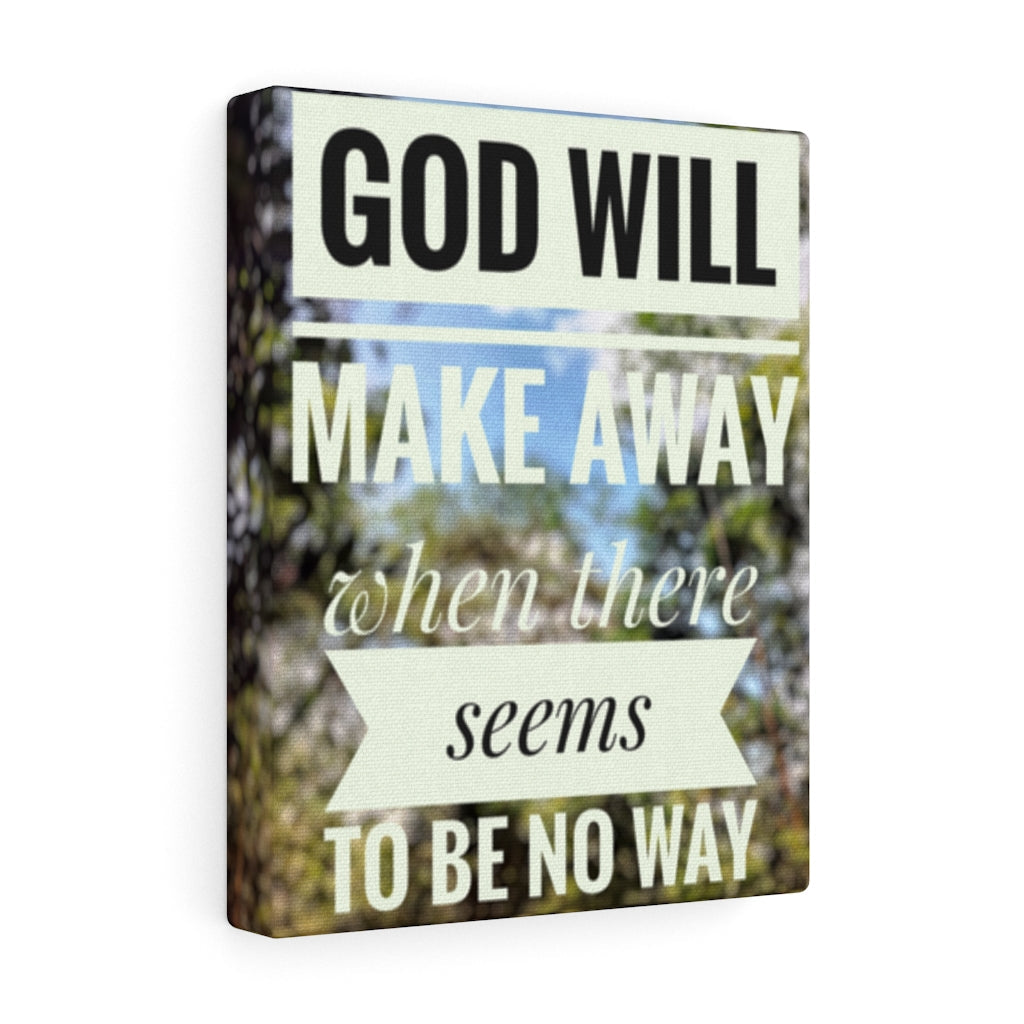 Scripture Walls Inspirational Wall Art God Will Make Away Motivational Print Ready to Hang Artwork Unframed-Express Your Love Gifts