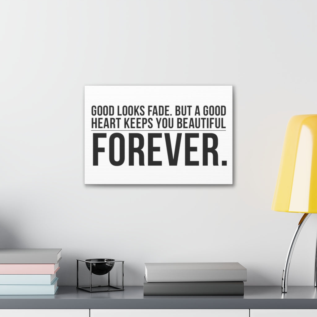 Scripture Walls Inspirational Wall Art Good Heart Keeps Beautiful Motivation Wall Decor for Home Office Gym Inspiring Success Quote Print Ready to Hang Unframed-Express Your Love Gifts