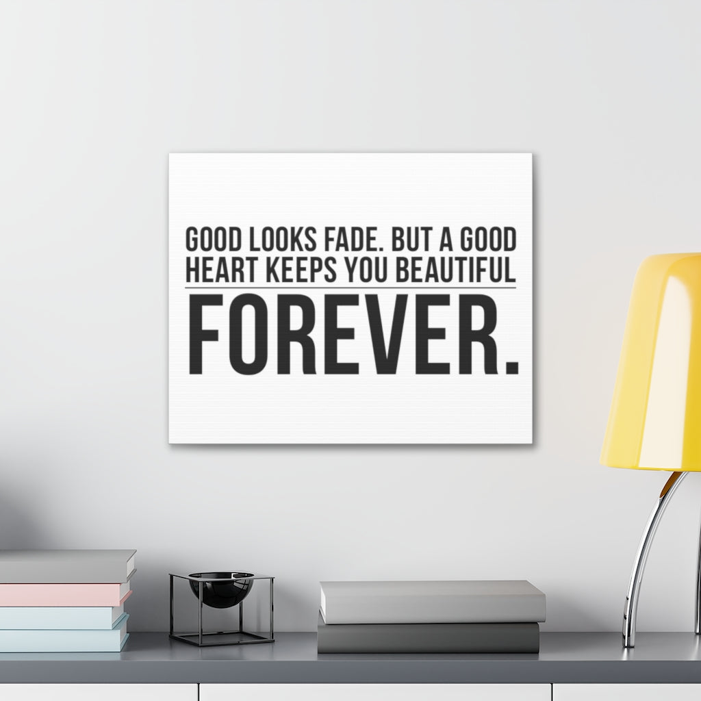 Scripture Walls Inspirational Wall Art Good Heart Keeps Beautiful Motivation Wall Decor for Home Office Gym Inspiring Success Quote Print Ready to Hang Unframed-Express Your Love Gifts