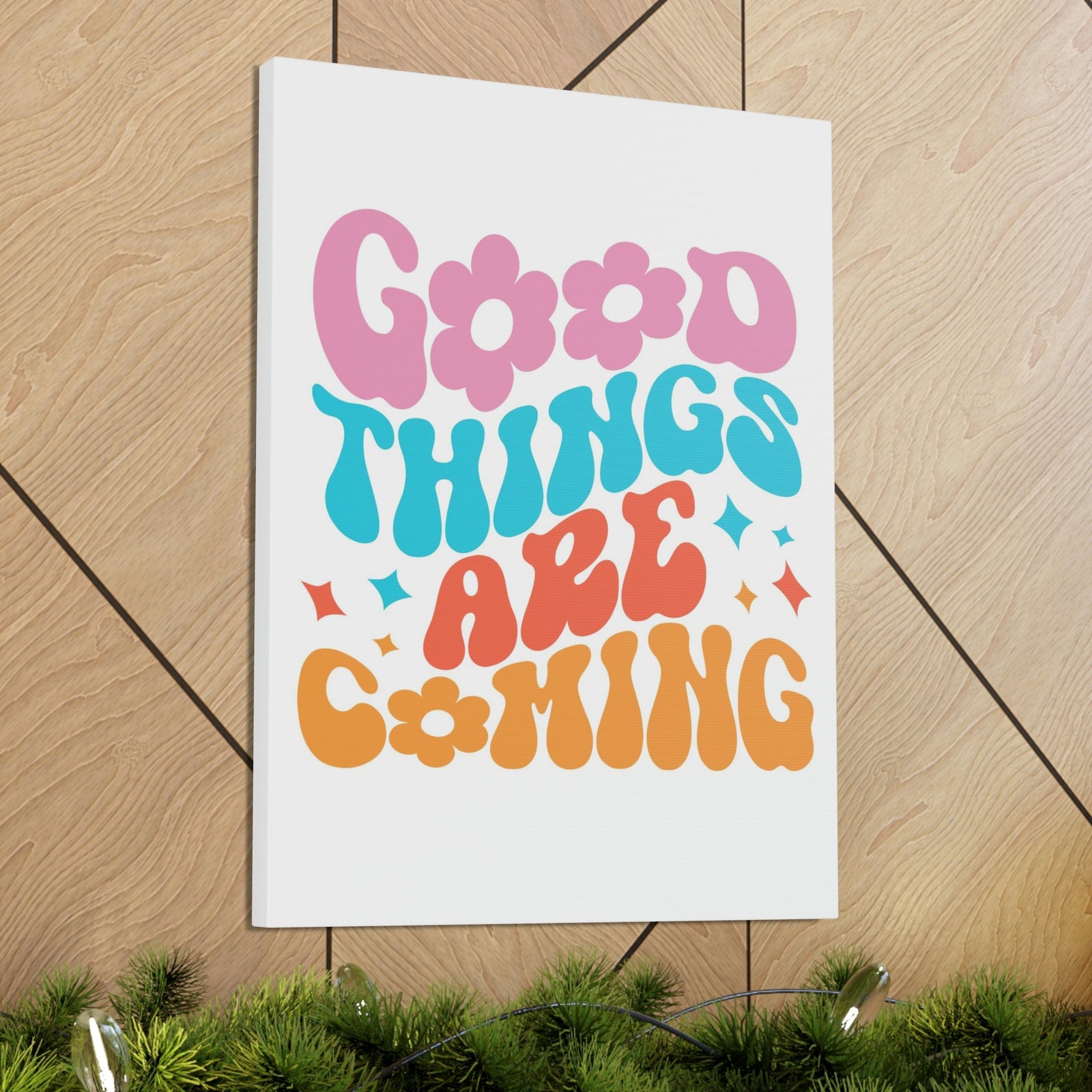 Scripture Walls Inspirational Wall Art Good Things Are Coming Colors Motivation Wall Decor for Home Office Gym Inspiring Success Quote Print Ready to Hang Unframed-Express Your Love Gifts