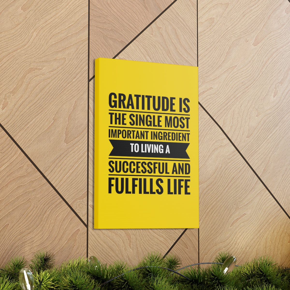 Scripture Walls Inspirational Wall Art Gratitude Is Important Ingredient Motivation Wall Decor for Home Office Gym Inspiring Success Quote Print Ready to Hang Unframed-Express Your Love Gifts