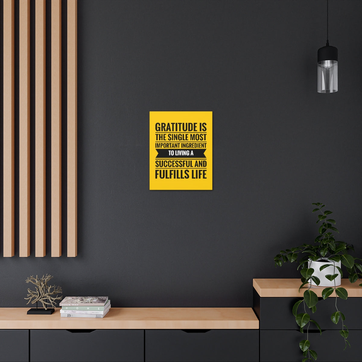 Scripture Walls Inspirational Wall Art Gratitude Is Important Ingredient Motivation Wall Decor for Home Office Gym Inspiring Success Quote Print Ready to Hang Unframed-Express Your Love Gifts