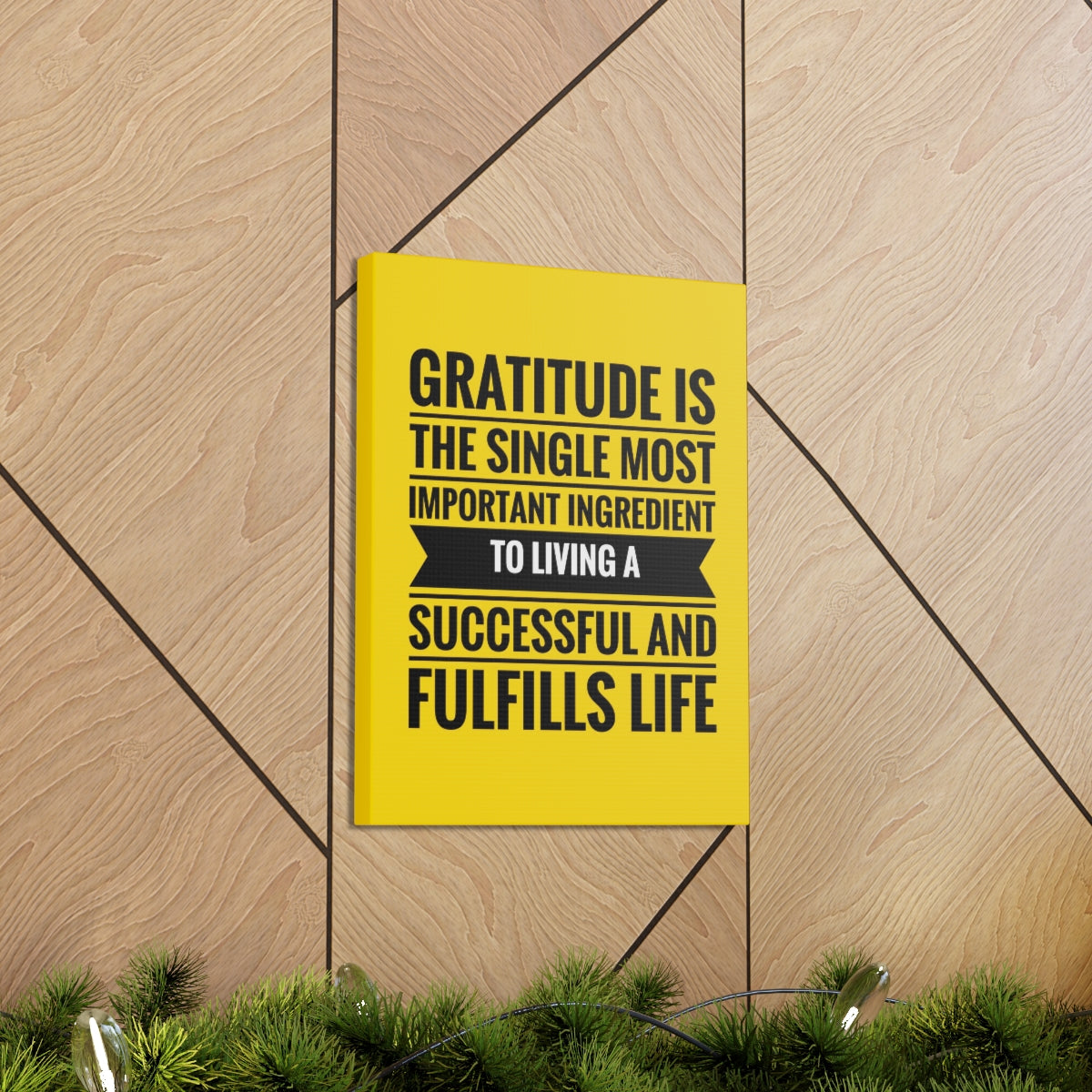 Scripture Walls Inspirational Wall Art Gratitude Is Important Ingredient Motivation Wall Decor for Home Office Gym Inspiring Success Quote Print Ready to Hang Unframed-Express Your Love Gifts