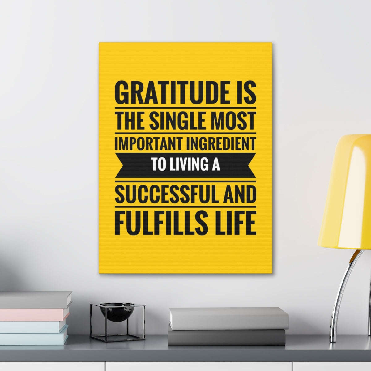 Scripture Walls Inspirational Wall Art Gratitude Is Important Ingredient Motivation Wall Decor for Home Office Gym Inspiring Success Quote Print Ready to Hang Unframed-Express Your Love Gifts