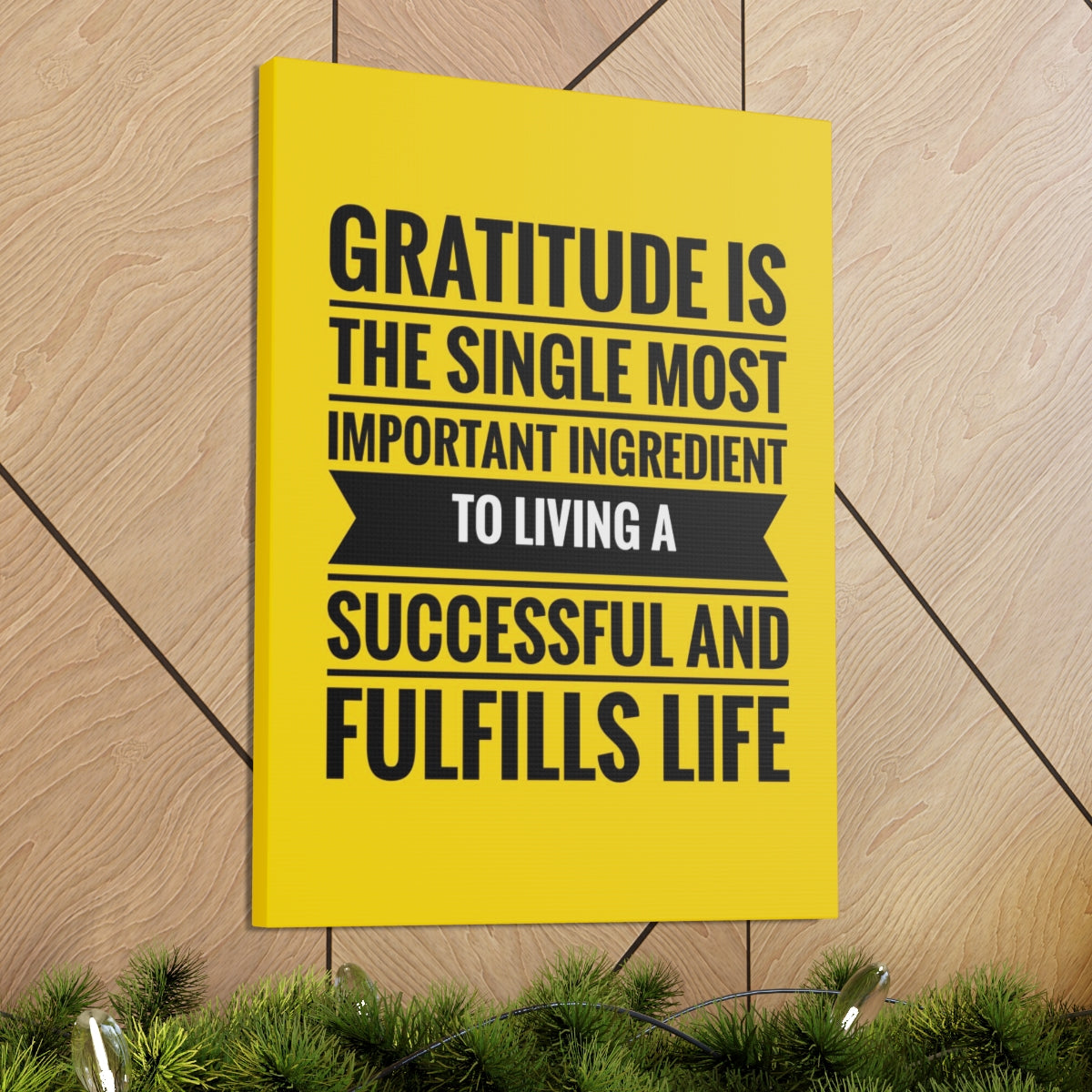 Scripture Walls Inspirational Wall Art Gratitude Is Important Ingredient Motivation Wall Decor for Home Office Gym Inspiring Success Quote Print Ready to Hang Unframed-Express Your Love Gifts