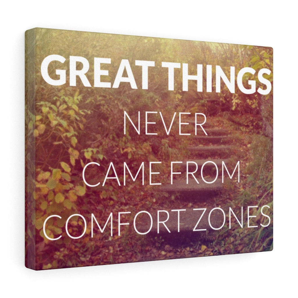 Scripture Walls Inspirational Wall Art Great Things Never Came From Comfort Zone Wall Art Motivational Motto Inspiring Prints Artwork Decor Ready to Hang Unframed-Express Your Love Gifts