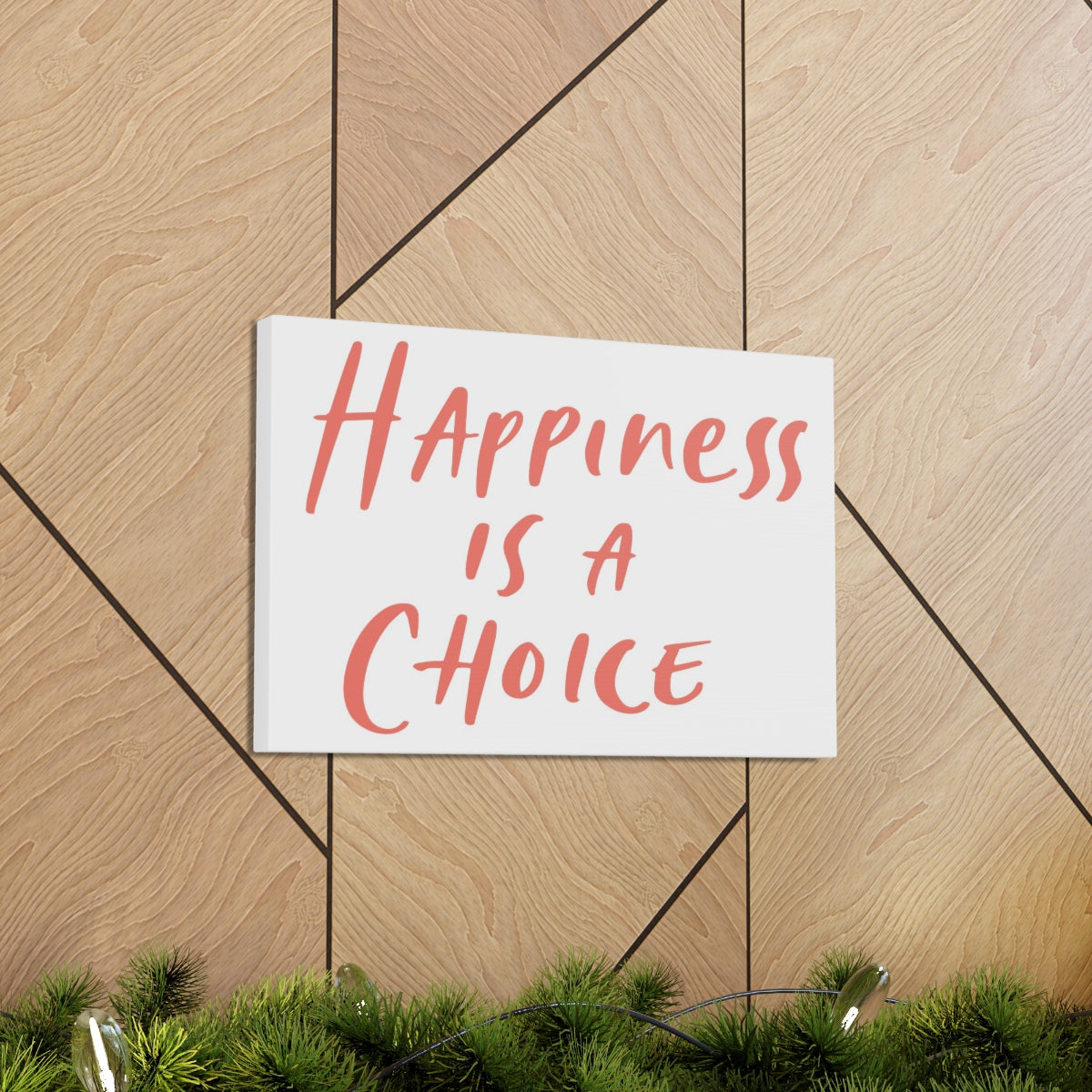 Scripture Walls Inspirational Wall Art Happiness Is A Choice Red Motivation Wall Decor for Home Office Gym Inspiring Success Quote Print Ready to Hang Unframed-Express Your Love Gifts