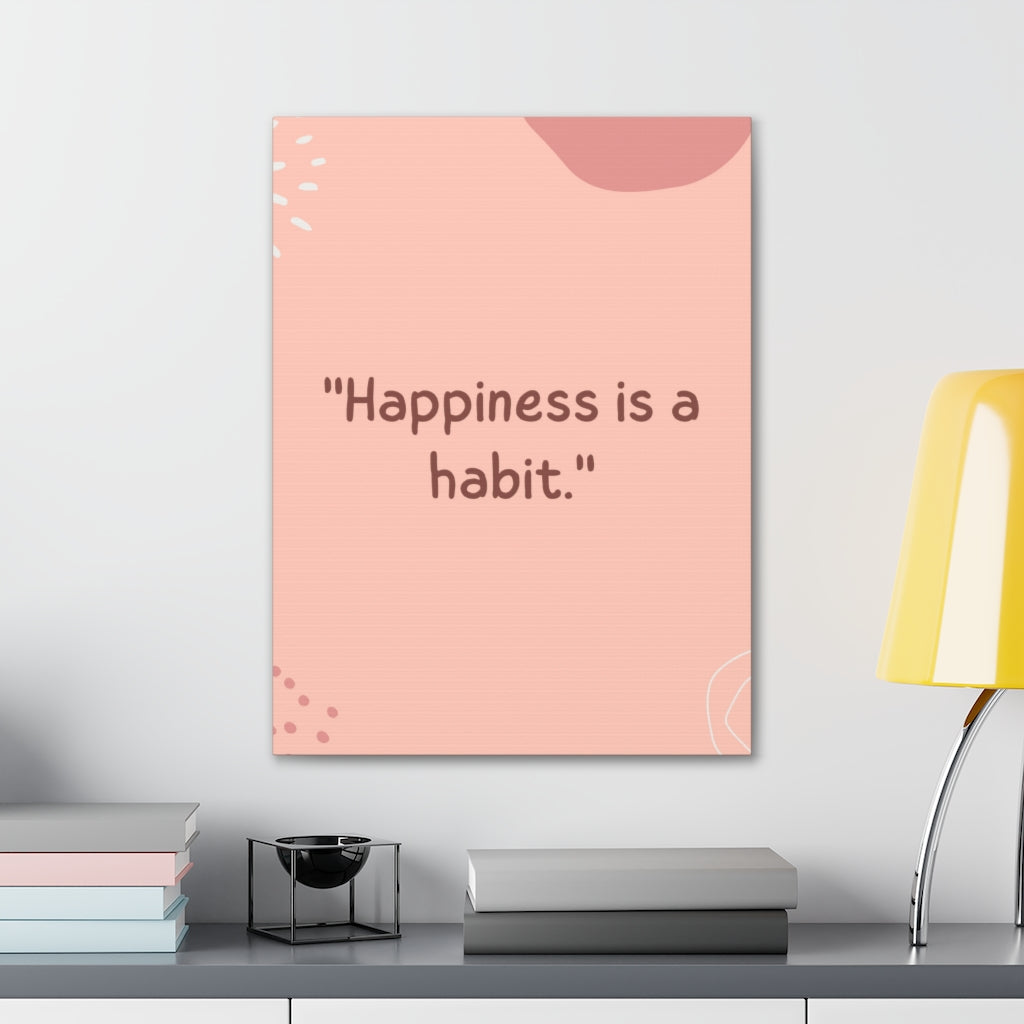 Scripture Walls Inspirational Wall Art Happiness Is A Habit Motivation Wall Decor for Home Office Gym Inspiring Success Quote Print Ready to Hang Unframed-Express Your Love Gifts