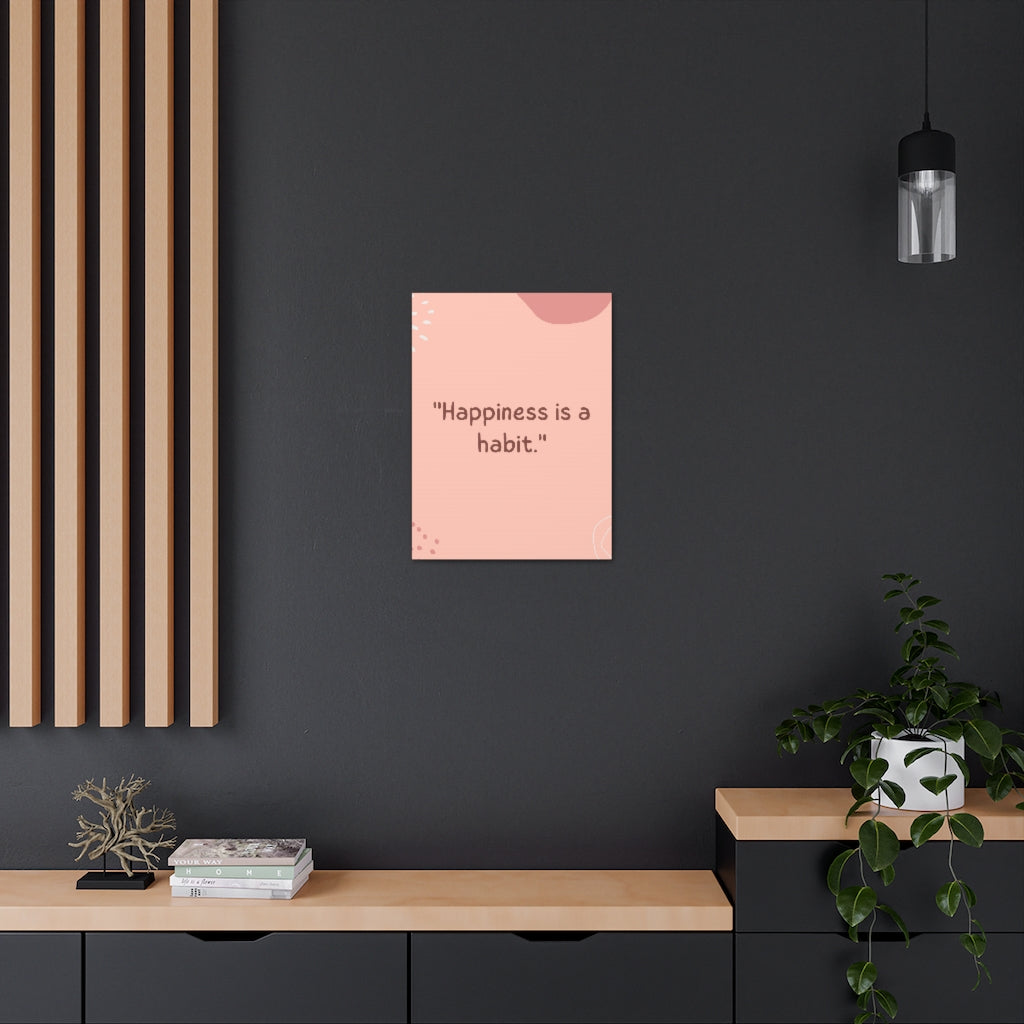 Scripture Walls Inspirational Wall Art Happiness Is A Habit Motivation Wall Decor for Home Office Gym Inspiring Success Quote Print Ready to Hang Unframed-Express Your Love Gifts