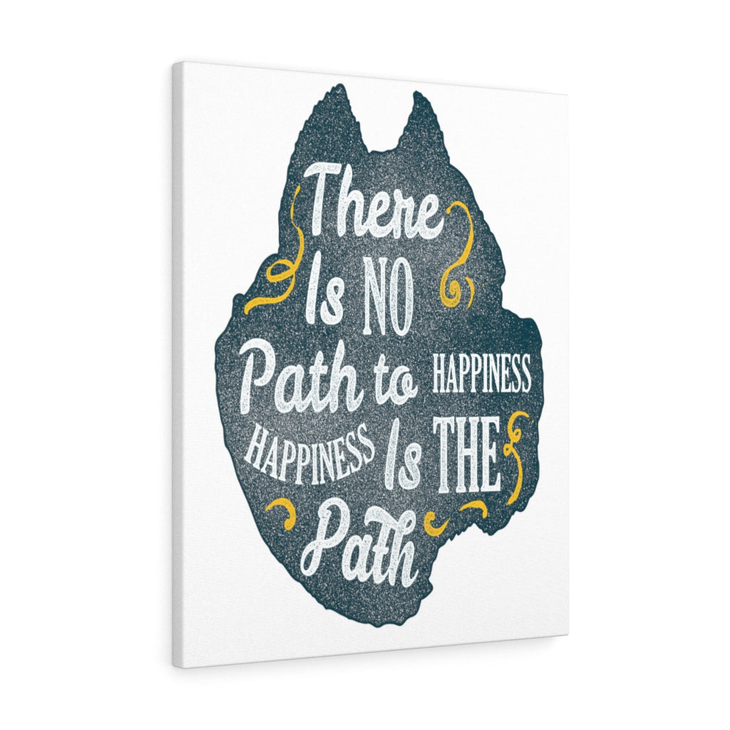 Scripture Walls Inspirational Wall Art Happiness is the Path Wall Art Motivation Wall Decor for Home Office Gym Inspiring Success Quote Print Ready to Hang Unframed-Express Your Love Gifts