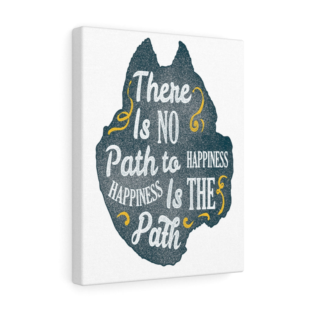 Scripture Walls Inspirational Wall Art Happiness is the Path Wall Art Motivation Wall Decor for Home Office Gym Inspiring Success Quote Print Ready to Hang Unframed-Express Your Love Gifts