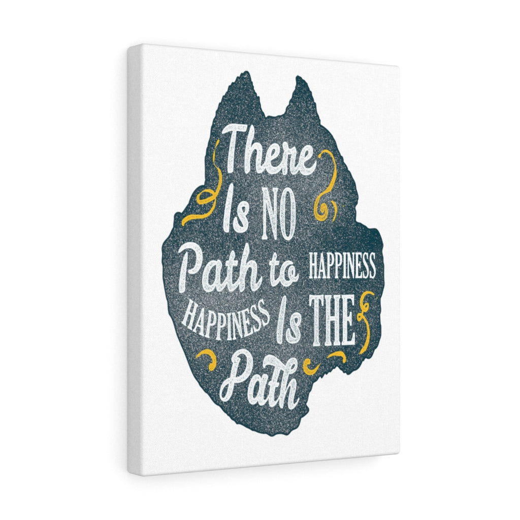 Scripture Walls Inspirational Wall Art Happiness is the Path Wall Art Motivation Wall Decor for Home Office Gym Inspiring Success Quote Print Ready to Hang Unframed-Express Your Love Gifts