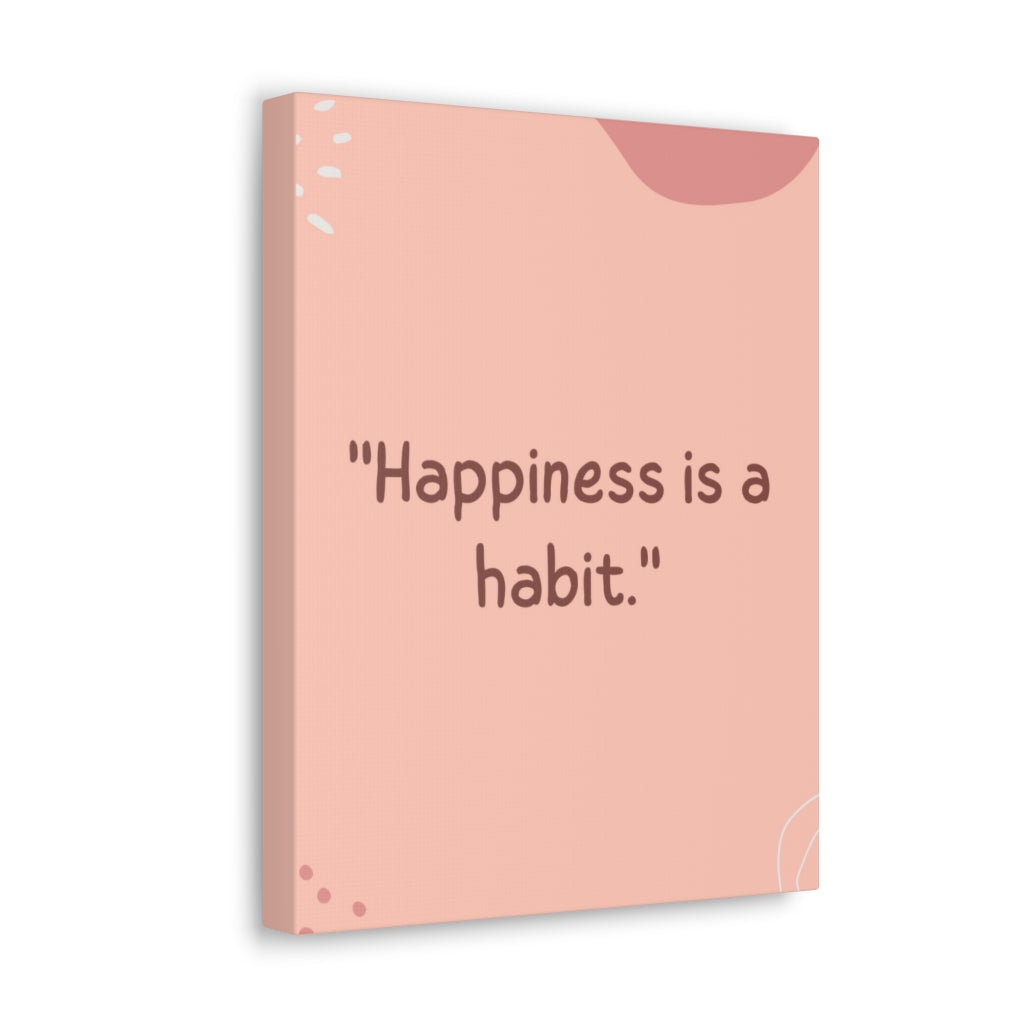 Scripture Walls Inspirational Wall Art Happy Is A Habit Motivation Wall Decor for Home Office Gym Inspiring Success Quote Print Ready to Hang Unframed-Express Your Love Gifts