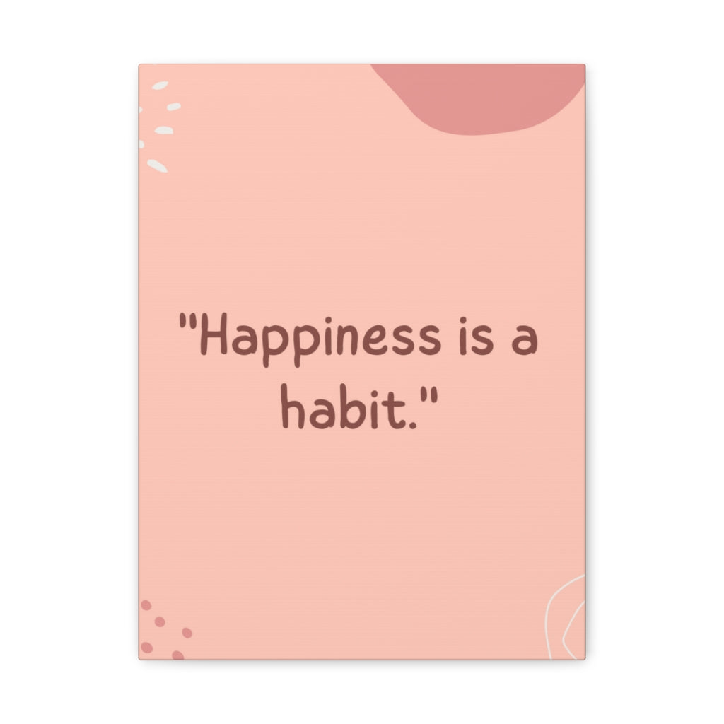 Scripture Walls Inspirational Wall Art Happy Is A Habit Motivation Wall Decor for Home Office Gym Inspiring Success Quote Print Ready to Hang Unframed-Express Your Love Gifts