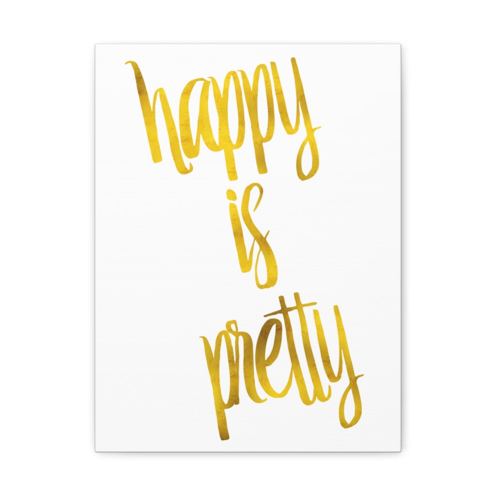 Scripture Walls Inspirational Wall Art Happy Is Pretty Motivation Wall Decor for Home Office Gym Inspiring Success Quote Print Ready to Hang Unframed-Express Your Love Gifts