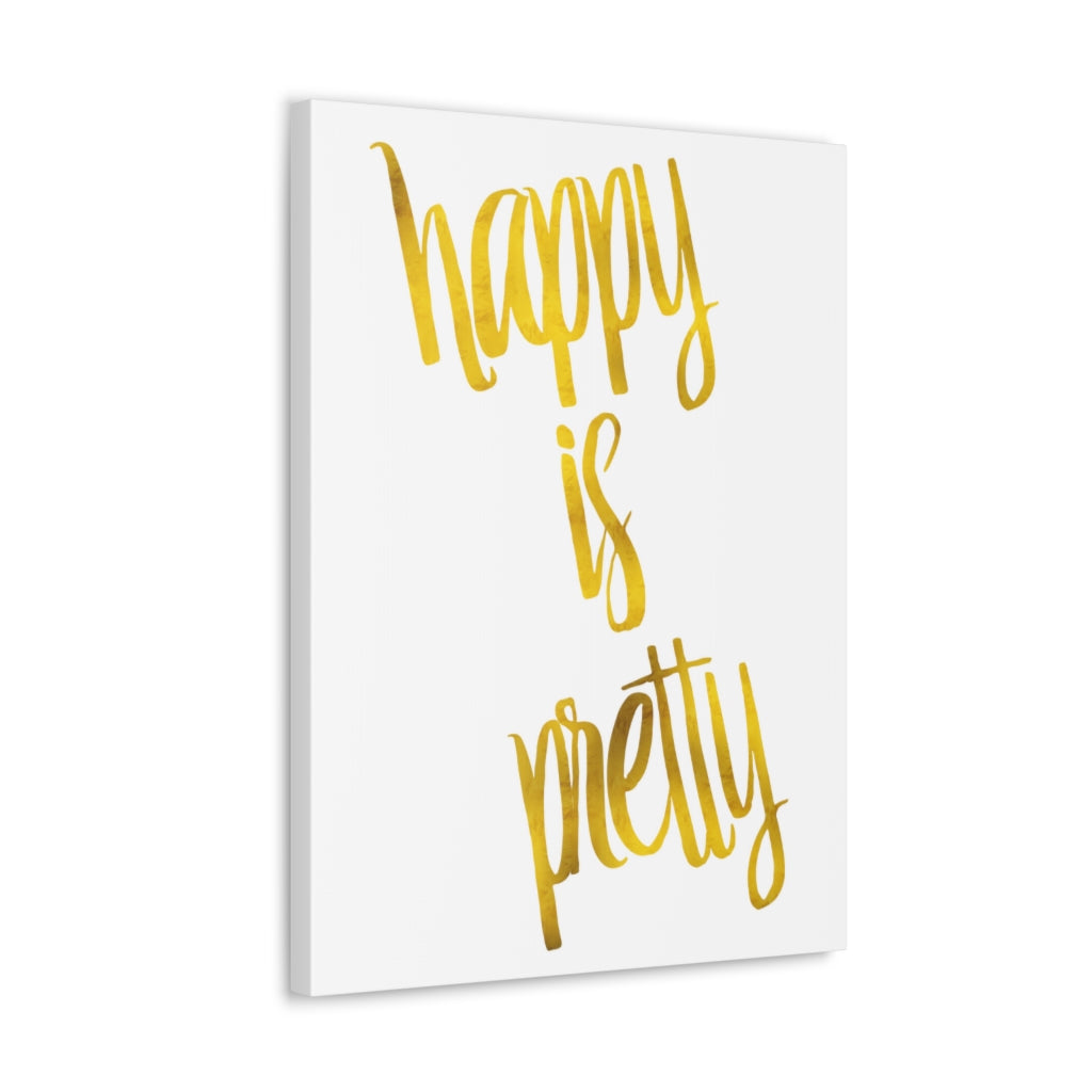 Scripture Walls Inspirational Wall Art Happy Is Pretty Motivation Wall Decor for Home Office Gym Inspiring Success Quote Print Ready to Hang Unframed-Express Your Love Gifts