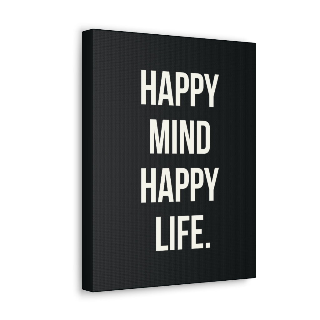 Scripture Walls Inspirational Wall Art Happy Mind Happy Life Motivation Wall Decor for Home Office Gym Inspiring Success Quote Print Ready to Hang Unframed-Express Your Love Gifts