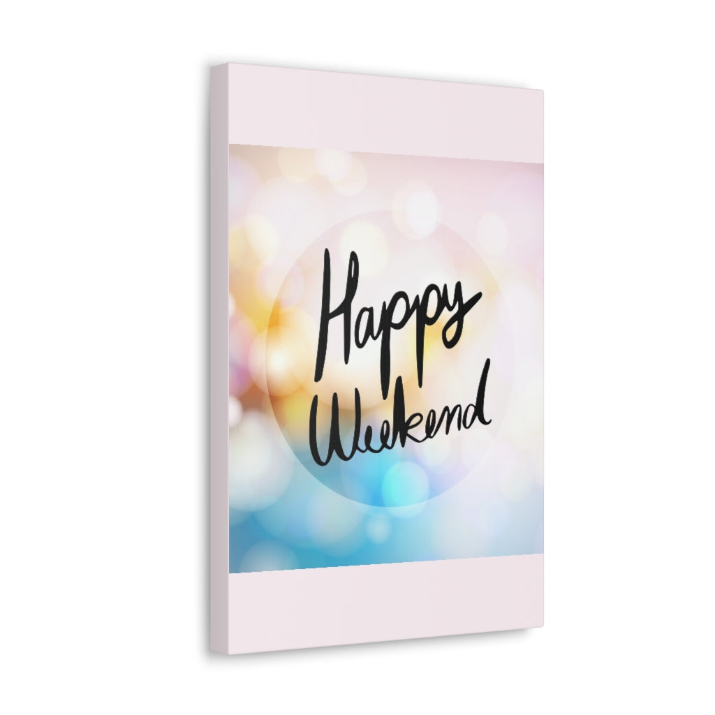 Scripture Walls Inspirational Wall Art Happy Weekend Motivation Wall Decor for Home Office Gym Inspiring Success Quote Print Ready to Hang Unframed-Express Your Love Gifts