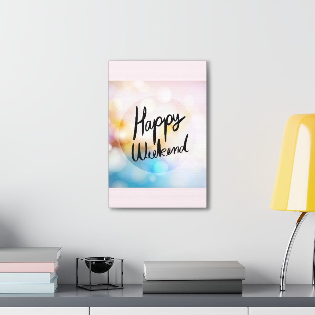 Scripture Walls Inspirational Wall Art Happy Weekend Motivation Wall Decor for Home Office Gym Inspiring Success Quote Print Ready to Hang Unframed-Express Your Love Gifts