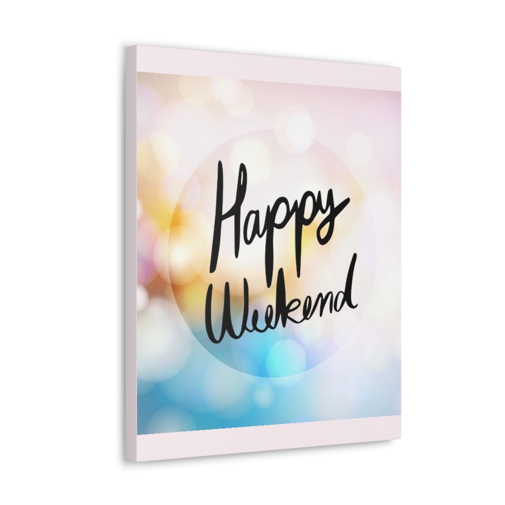 Scripture Walls Inspirational Wall Art Happy Weekend Motivation Wall Decor for Home Office Gym Inspiring Success Quote Print Ready to Hang Unframed-Express Your Love Gifts