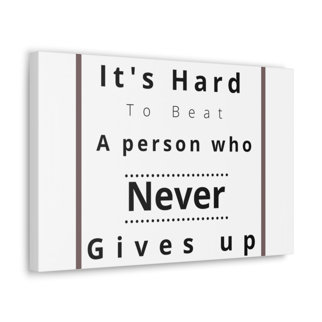 Scripture Walls Inspirational Wall Art Hard To Beat Person Motivation Wall Decor for Home Office Gym Inspiring Success Quote Print Ready to Hang Unframed-Express Your Love Gifts
