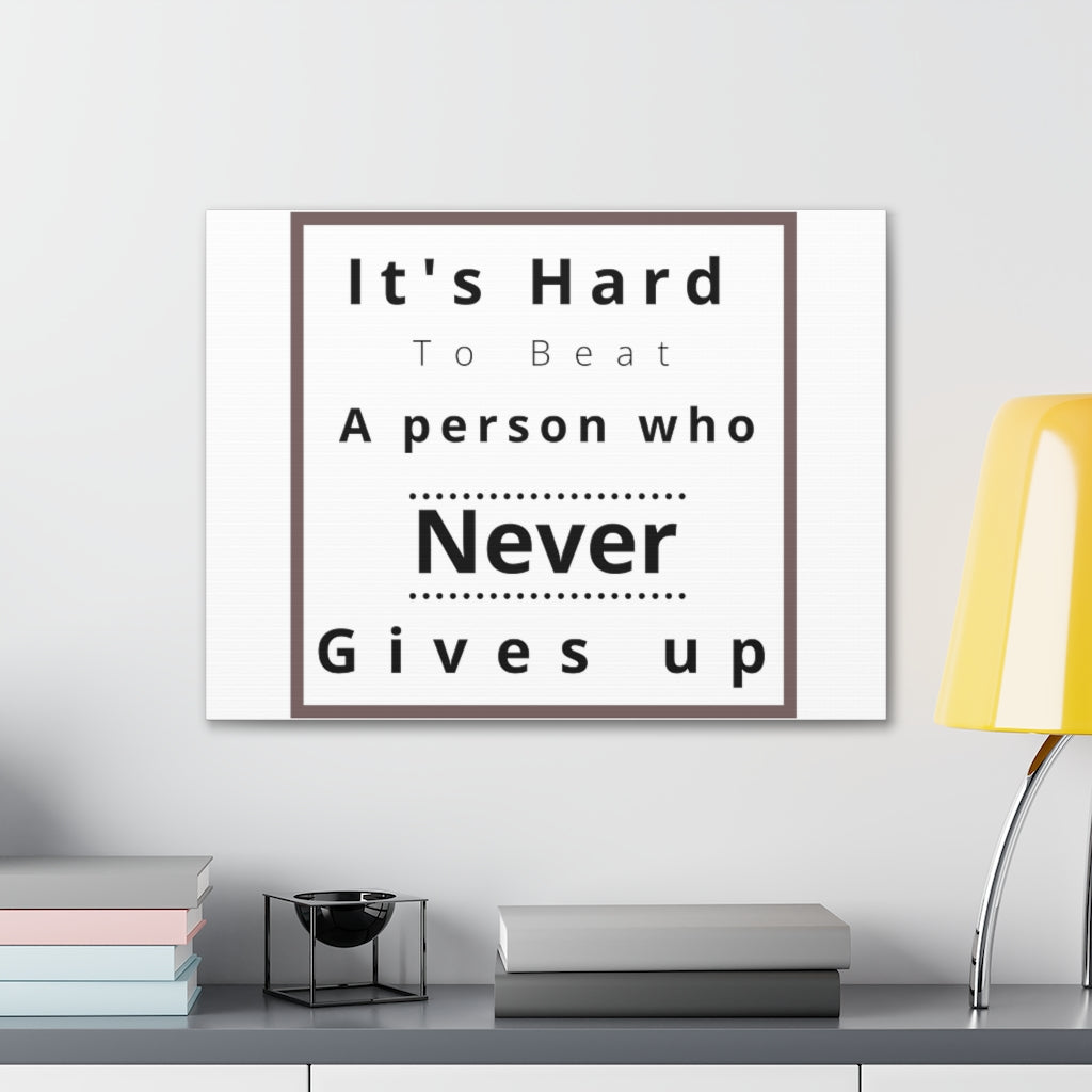 Scripture Walls Inspirational Wall Art Hard To Beat Person Motivation Wall Decor for Home Office Gym Inspiring Success Quote Print Ready to Hang Unframed-Express Your Love Gifts