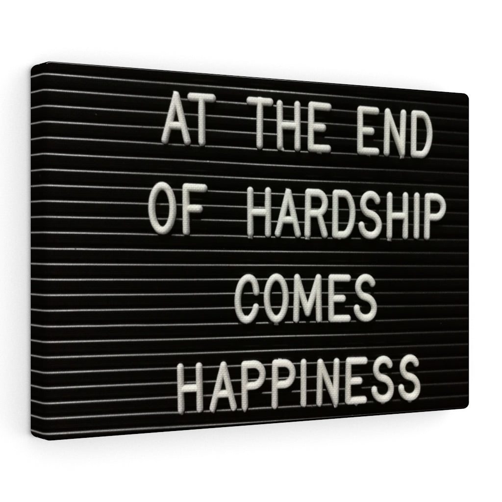 Scripture Walls Inspirational Wall Art Hardship Comes Happiness Motivational Print Ready to Hang Artwork Unframed-Express Your Love Gifts