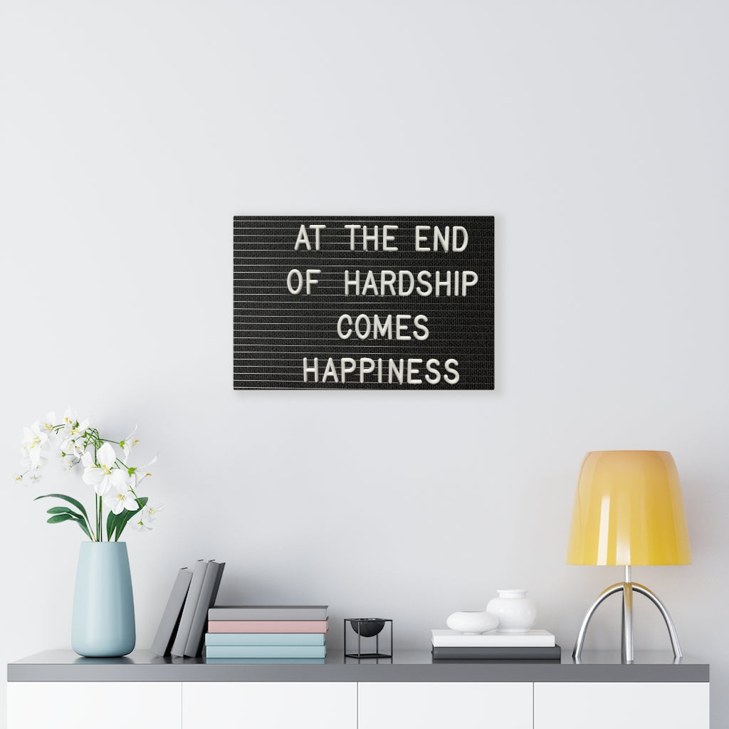 Scripture Walls Inspirational Wall Art Hardship Comes Happiness Motivational Print Ready to Hang Artwork Unframed-Express Your Love Gifts