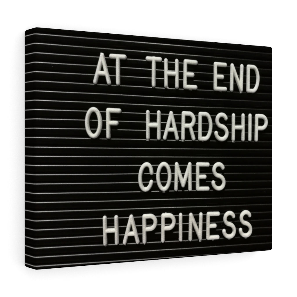 Scripture Walls Inspirational Wall Art Hardship Comes Happiness Motivational Print Ready to Hang Artwork Unframed-Express Your Love Gifts