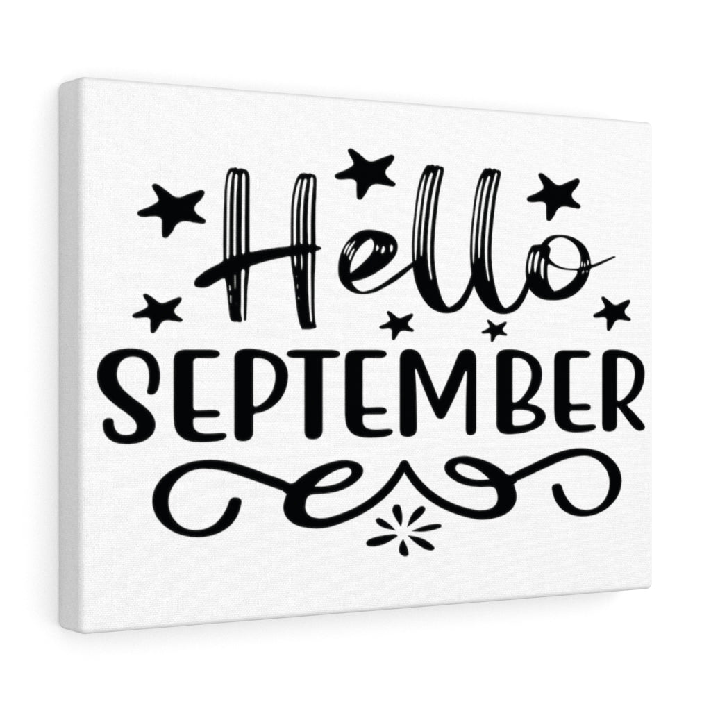 Scripture Walls Inspirational Wall Art Hello September Stars Wall Art Motivation Wall Decor for Home Office Gym Inspiring Success Quote Print Ready to Hang Unframed-Express Your Love Gifts