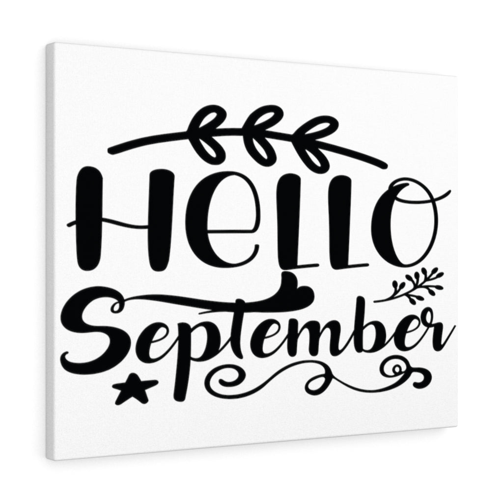 Scripture Walls Inspirational Wall Art Hello September Wall Art Motivation Wall Decor for Home Office Gym Inspiring Success Quote Print Ready to Hang Unframed-Express Your Love Gifts
