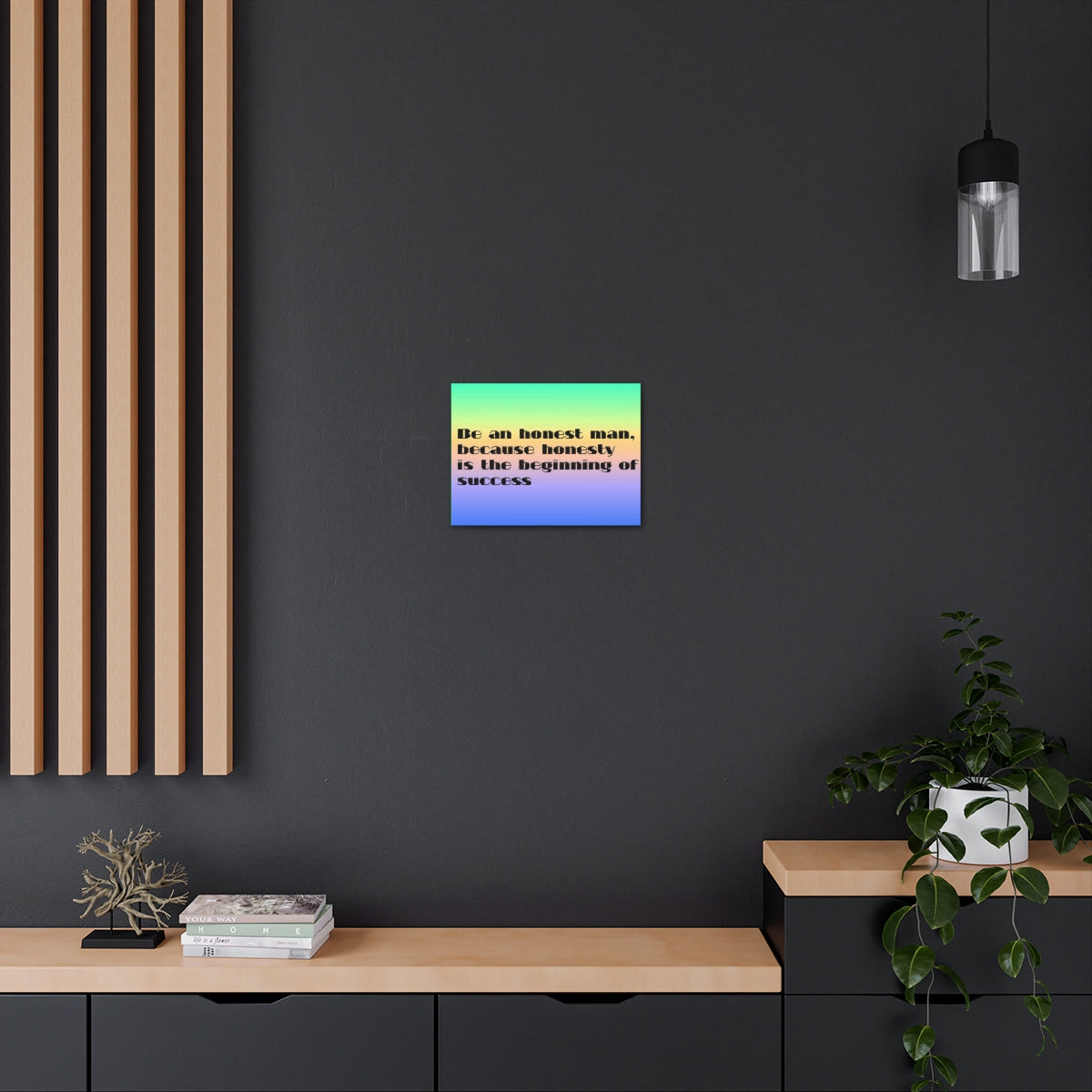 Scripture Walls Inspirational Wall Art Honesty Is Beginning Of Success Motivation Wall Decor for Home Office Gym Inspiring Success Quote Print Ready to Hang Unframed-Express Your Love Gifts