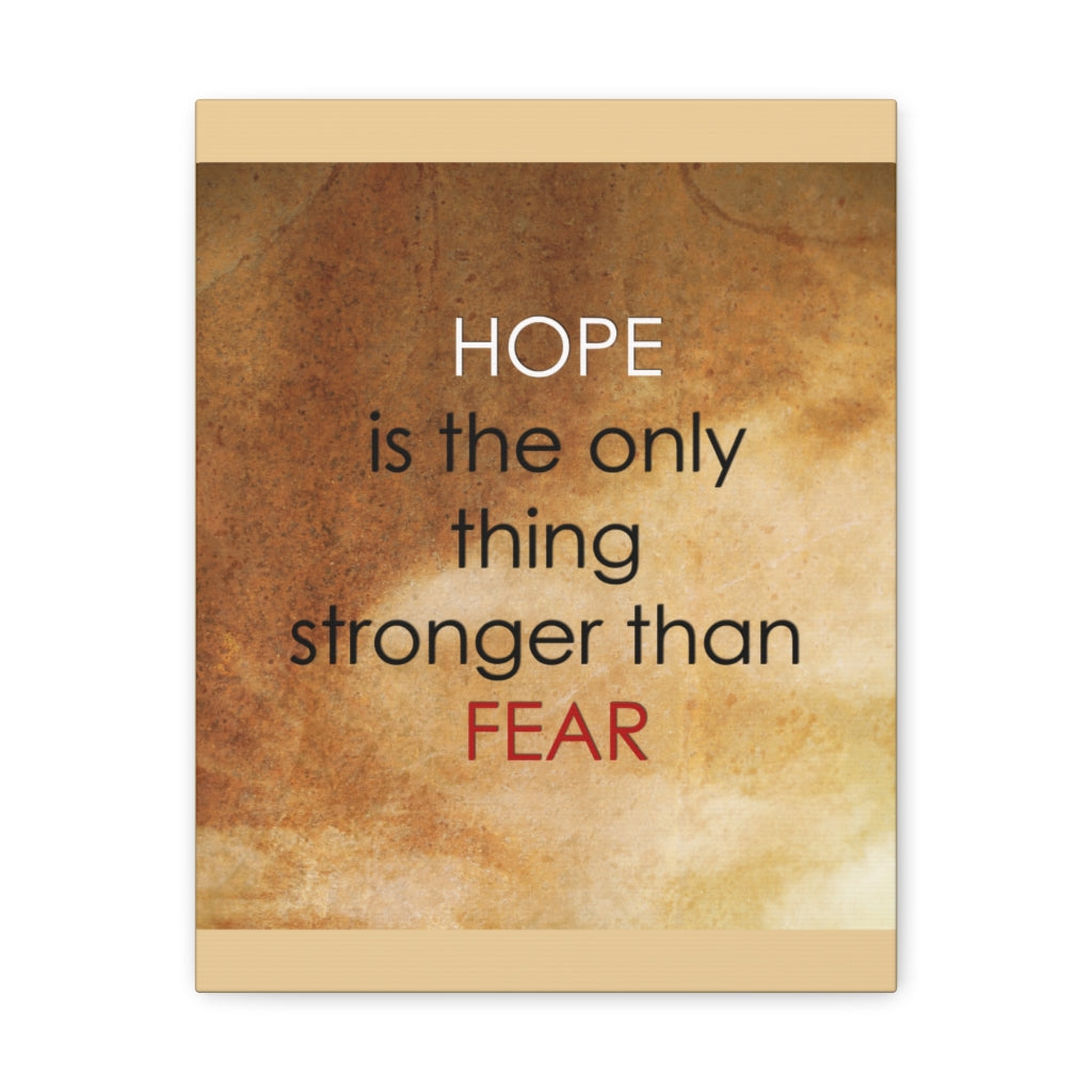 Scripture Walls Inspirational Wall Art Hope Stronger Than Fear Motivation Wall Decor for Home Office Gym Inspiring Success Quote Print Ready to Hang Unframed-Express Your Love Gifts