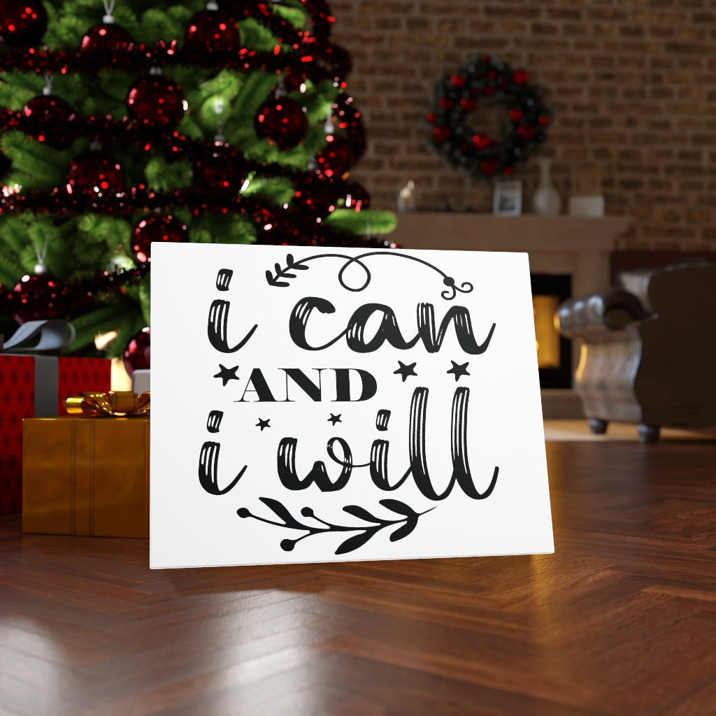 Scripture Walls Inspirational Wall Art I Can And I Will Wall Art Motivation Wall Decor for Home Office Gym Inspiring Success Quote Print Ready to Hang Unframed-Express Your Love Gifts