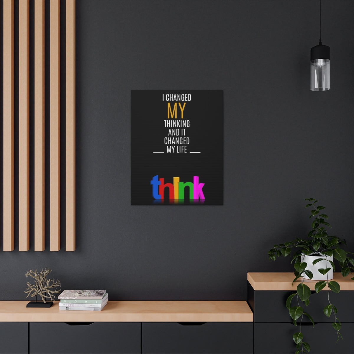 Scripture Walls Inspirational Wall Art I Changed My Thinking Motivation Wall Decor for Home Office Gym Inspiring Success Quote Print Ready to Hang Unframed-Express Your Love Gifts