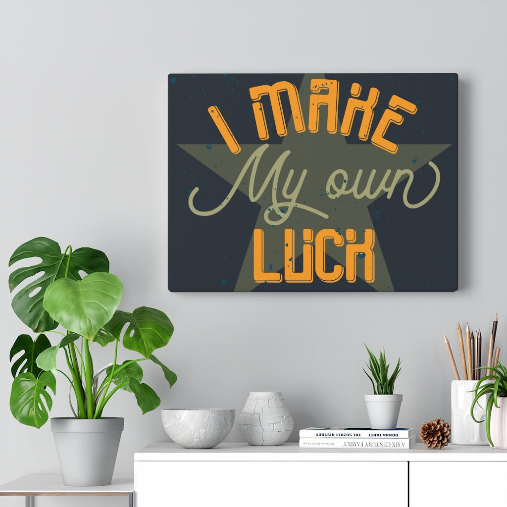 Scripture Walls Inspirational Wall Art I Make My Own Luck Wall Art Motivational Motto Inspiring Prints Artwork Decor Ready to Hang Unframed-Express Your Love Gifts