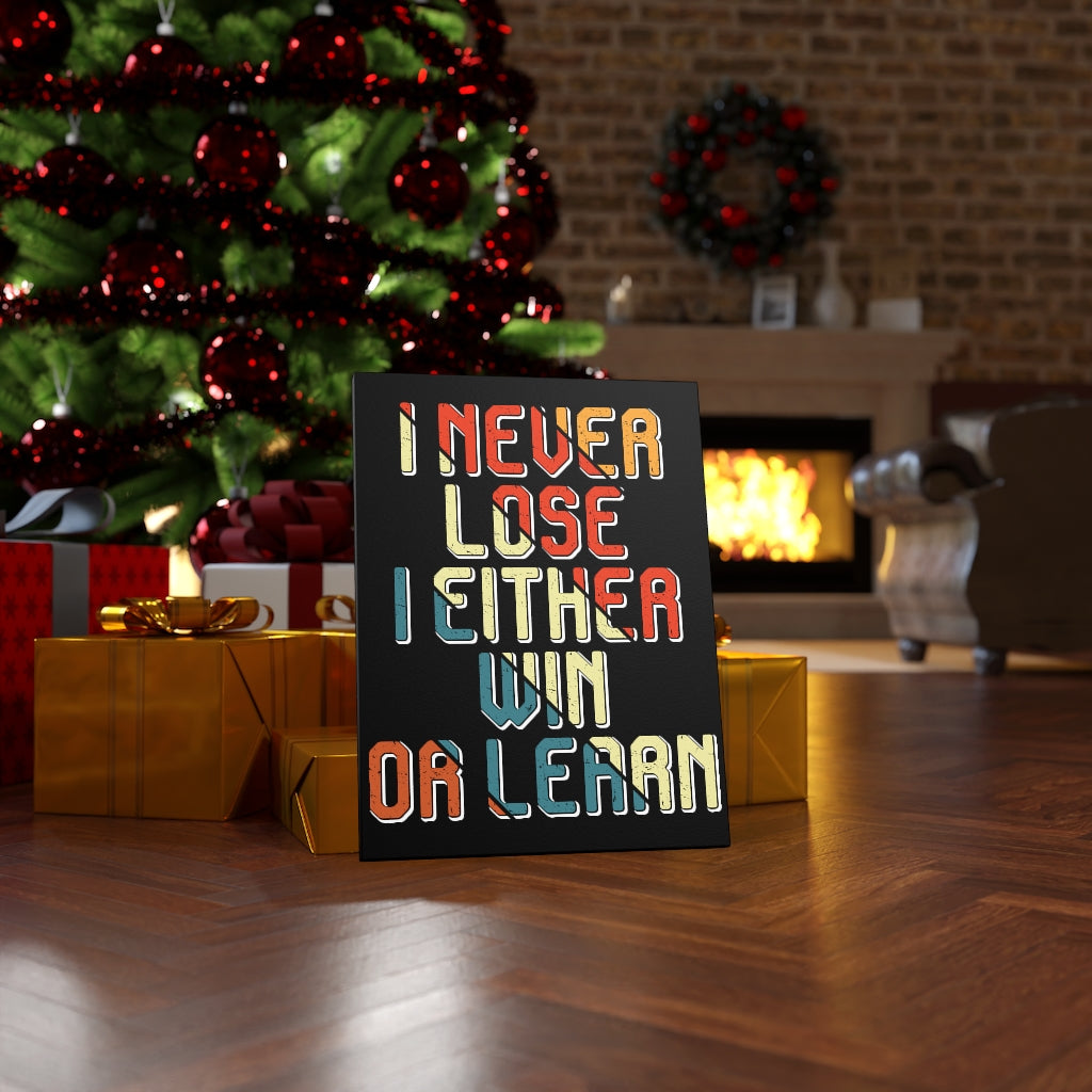 Scripture Walls Inspirational Wall Art I Win or Learn Wall Art Motivational Motto Inspiring Prints Artwork Decor Ready to Hang Unframed-Express Your Love Gifts