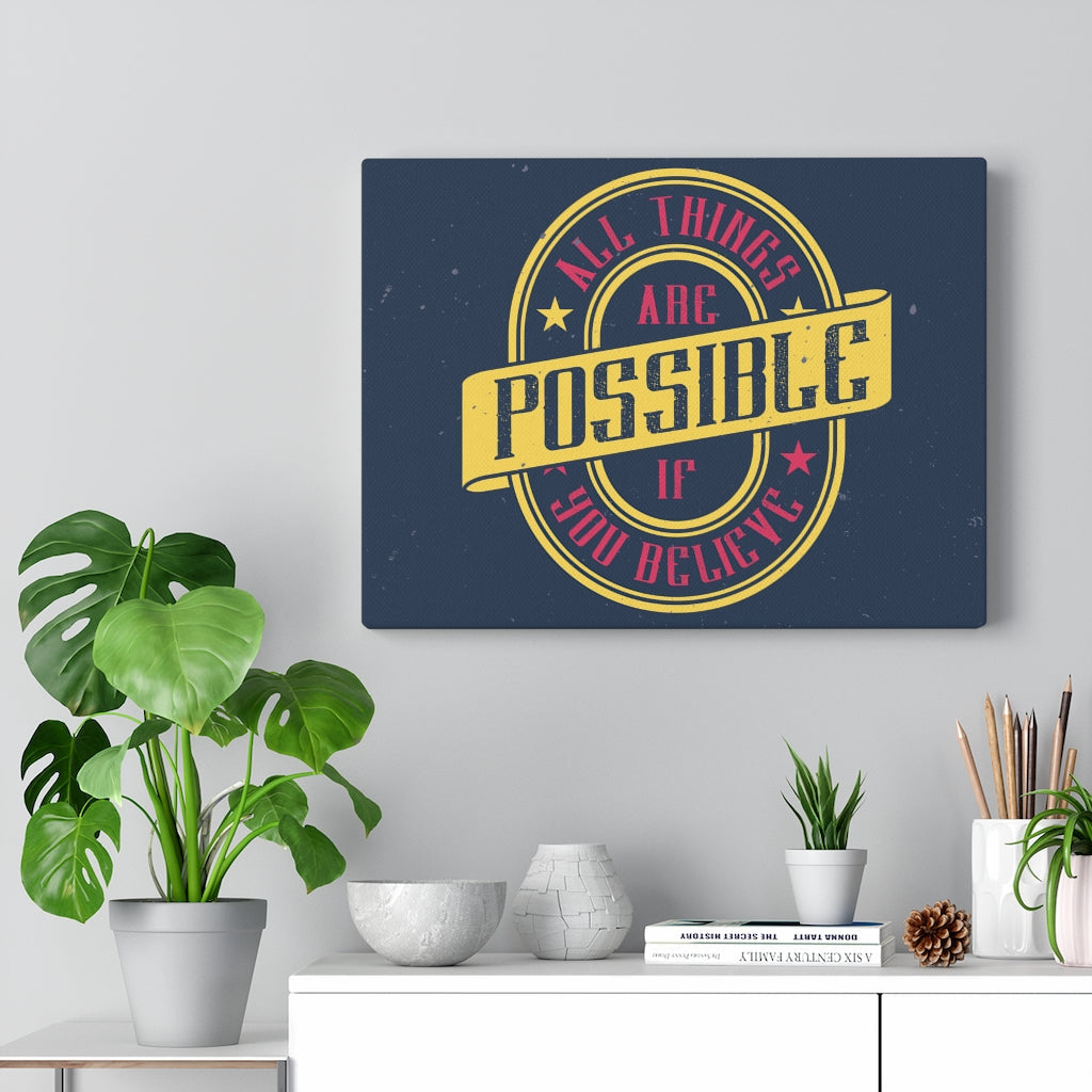 Scripture Walls Inspirational Wall Art If You Believe Blue Wall Art Motivational Motto Inspiring Prints Artwork Decor Ready to Hang Unframed-Express Your Love Gifts