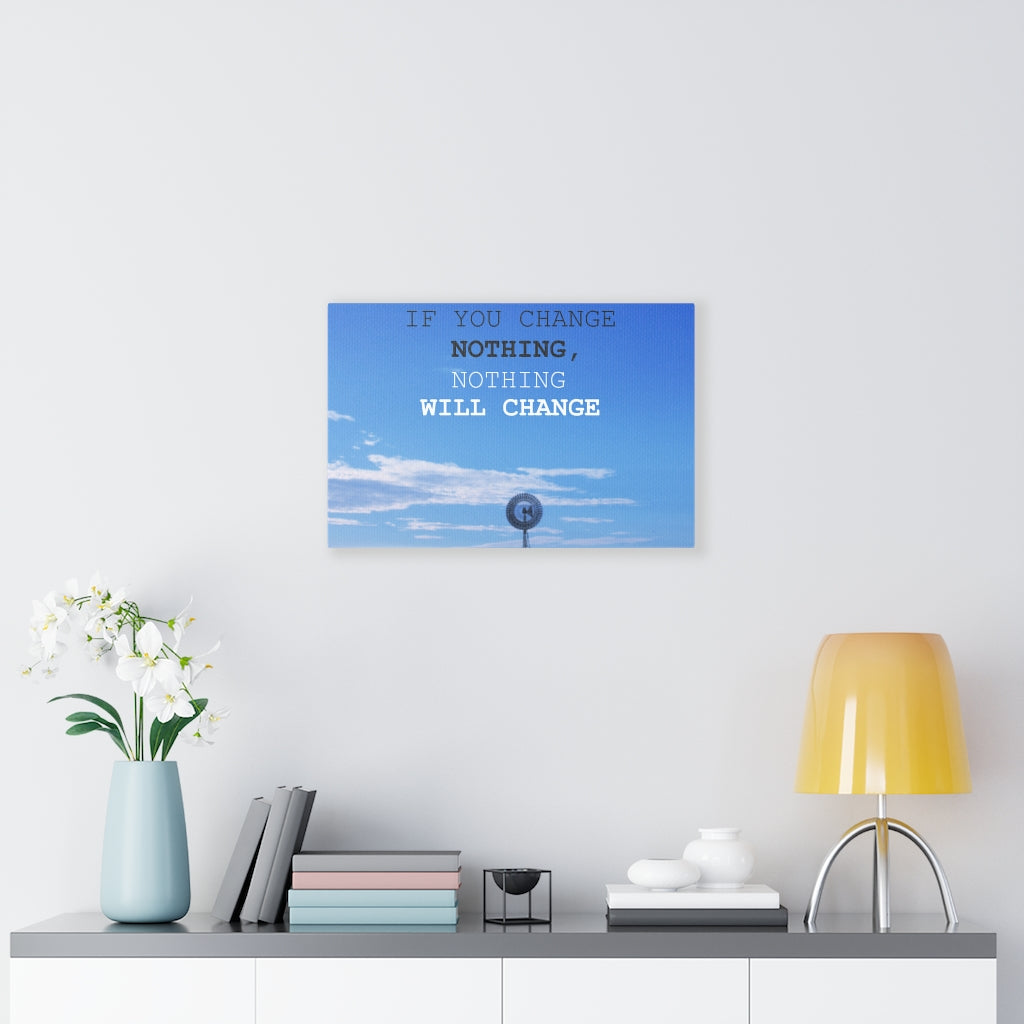 Scripture Walls Inspirational Wall Art If You Change Nothing Blue Motivational Print Ready to Hang Artwork Unframed-Express Your Love Gifts