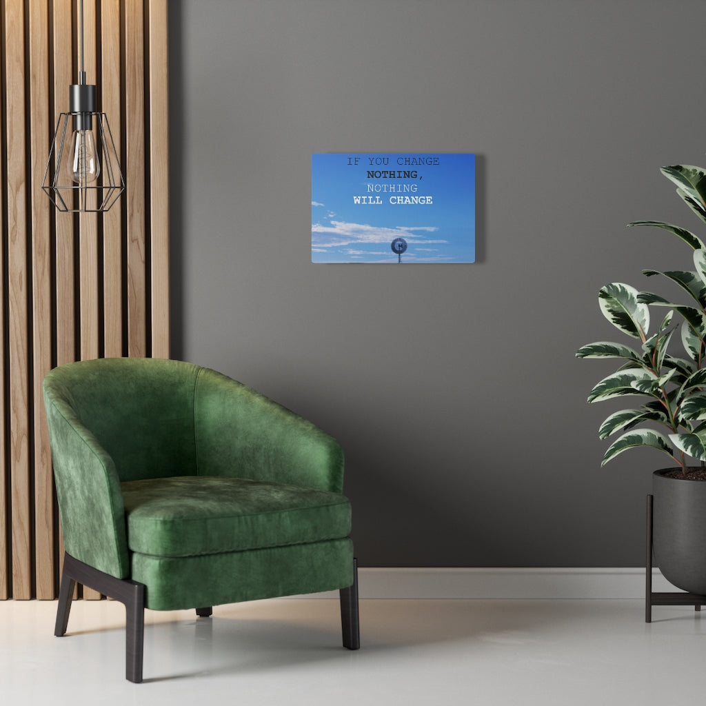 Scripture Walls Inspirational Wall Art If You Change Nothing Blue Motivational Print Ready to Hang Artwork Unframed-Express Your Love Gifts