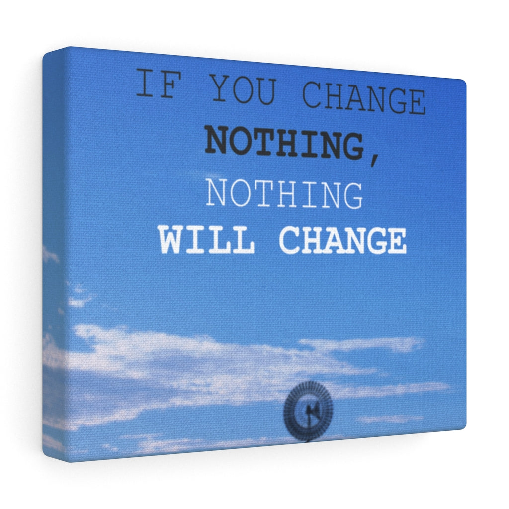 Scripture Walls Inspirational Wall Art If You Change Nothing Blue Motivational Print Ready to Hang Artwork Unframed-Express Your Love Gifts