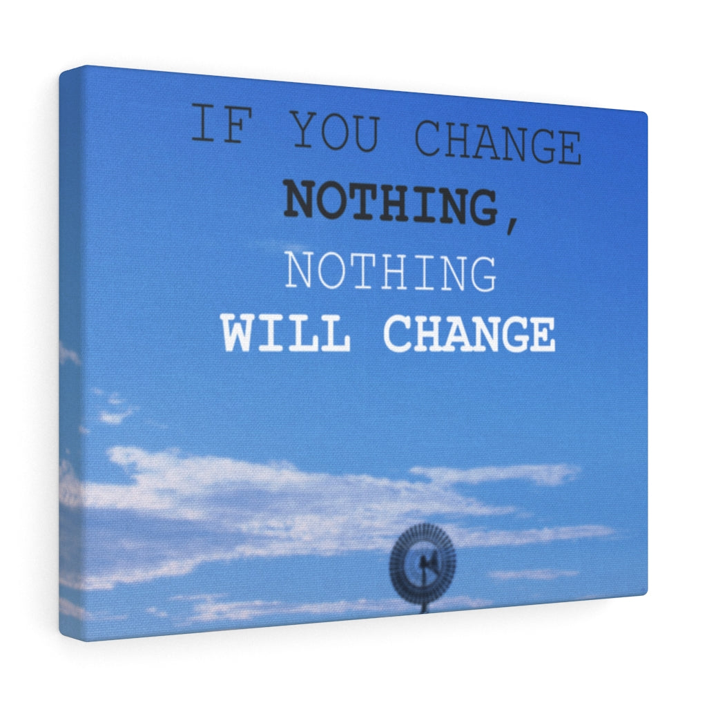 Scripture Walls Inspirational Wall Art If You Change Nothing Blue Motivational Print Ready to Hang Artwork Unframed-Express Your Love Gifts