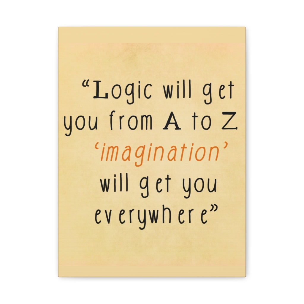 Scripture Walls Inspirational Wall Art Imagination Get You Everywhere Motivation Wall Decor for Home Office Gym Inspiring Success Quote Print Ready to Hang Unframed-Express Your Love Gifts